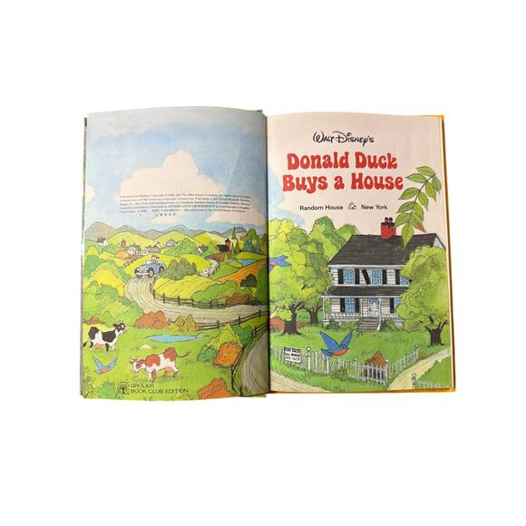 Walt Disney's Donald Duck Buys a House World of Reading Hardcover Book Vintage - Picture 5 of 9